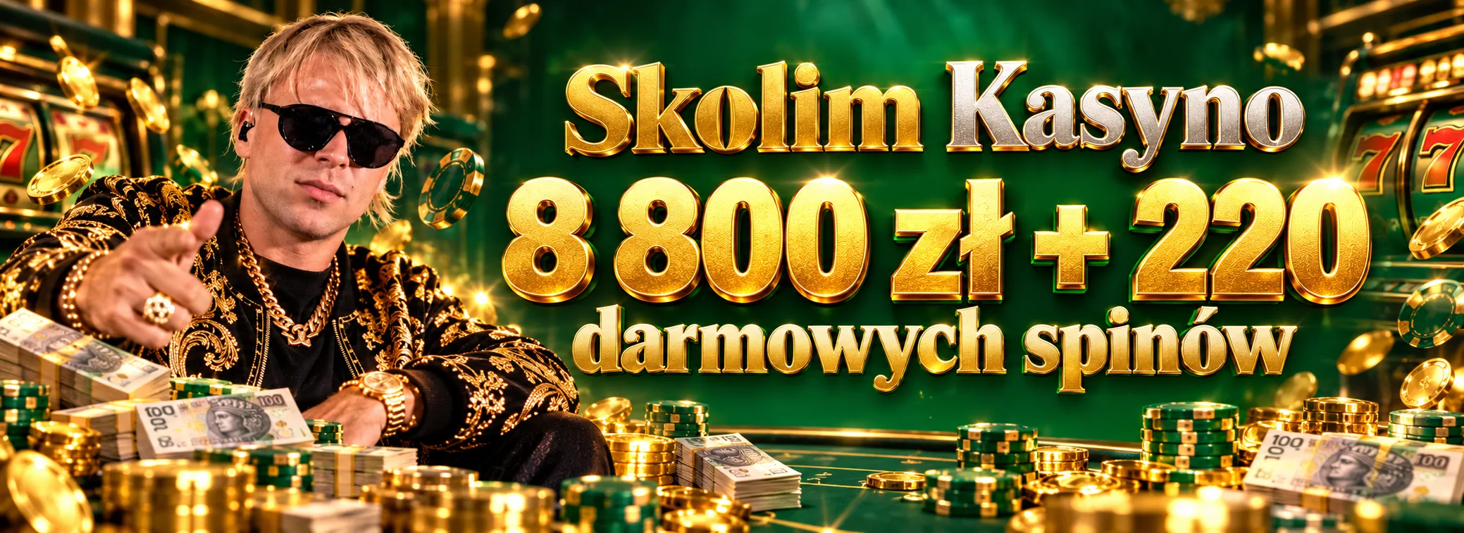 Skolim Kasyno — Pakiet powitalny 150% do 8 800 zł z 220 spinami — 8 800 zł + 220 DS